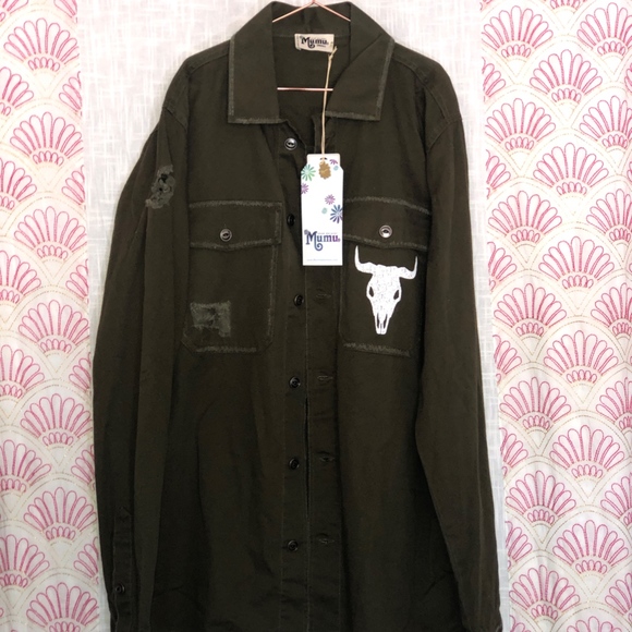 Show Me your Mumu Army Kacket Olive Bull - Picture 3 of 8